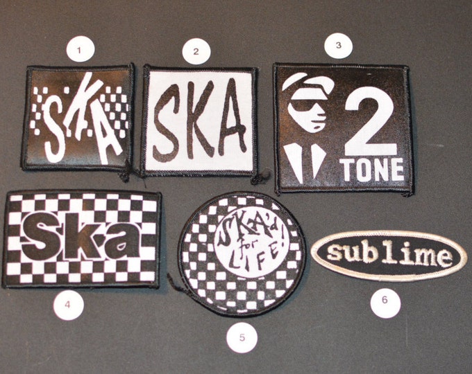 SKA 2 Tone SUBLIME Licensed Vintage Patches, Reggae, Rocksteady Punk Music Band Patch Jacket Patch Vest Patch Jeans Patch Backpack Patch s4