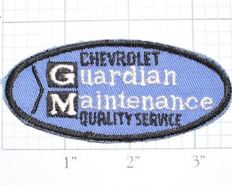 Dal-Emblem 1960's Chevrolet Guardian Maintenance Vintage Patch, Quality Service Garage Mechanic Shirt Hat Patch, Chevy Rare Patch e10i