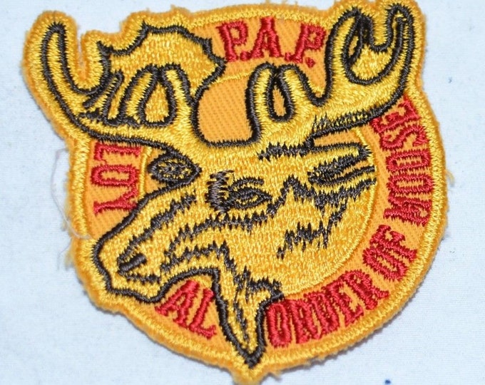 Loyal Order of Moose Vintage Embroidered Sew-on Patch (Approximately 3 Inches) Fraternity Mooseheart LOOM P.A.P. Brotherhood e2