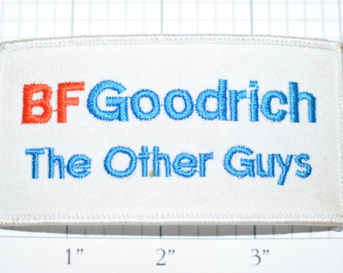 BF Goodrich The Other Guys Authentic Vintage Embroidered Iron-On Uniform Clothing Patch Tires Racing Sponsor Supplier Garage Car Mechanic