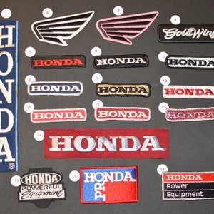 Honda Vintage Embroidered Clothing Patch Applique for Motorcycle Biker Jacket Vest Shirt Hat Gold Wing Pink Pro Powerful Equipment Gift Idea