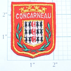 Concarneau France RARE Vintage Sew-on Travel Patch Souvenir Memorabilia, Jeans Patch Jacket Patch Backpack Patch Embroider Patch e18t