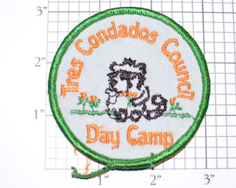 No Border Emblem Logo Kids Clothes DIY Children Tres Condados Girl Scout Council California Vintage Iron-on Embroidered Clothing Patch