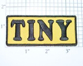 TINY Iron-On Embroidered Clothing Patch for Shirt Jacket Vest Hat Backpack Jeans Purse Nickname Novelty Emblem DIY Clothes Craft Biker t02a