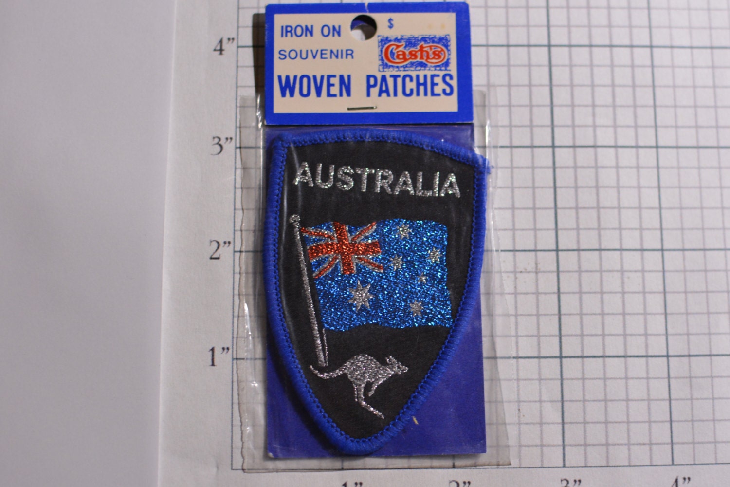 Patch, Embroidered Patch (Iron-On or Sew-On), USA Vintage Flag Patch United  States, 4 x 2