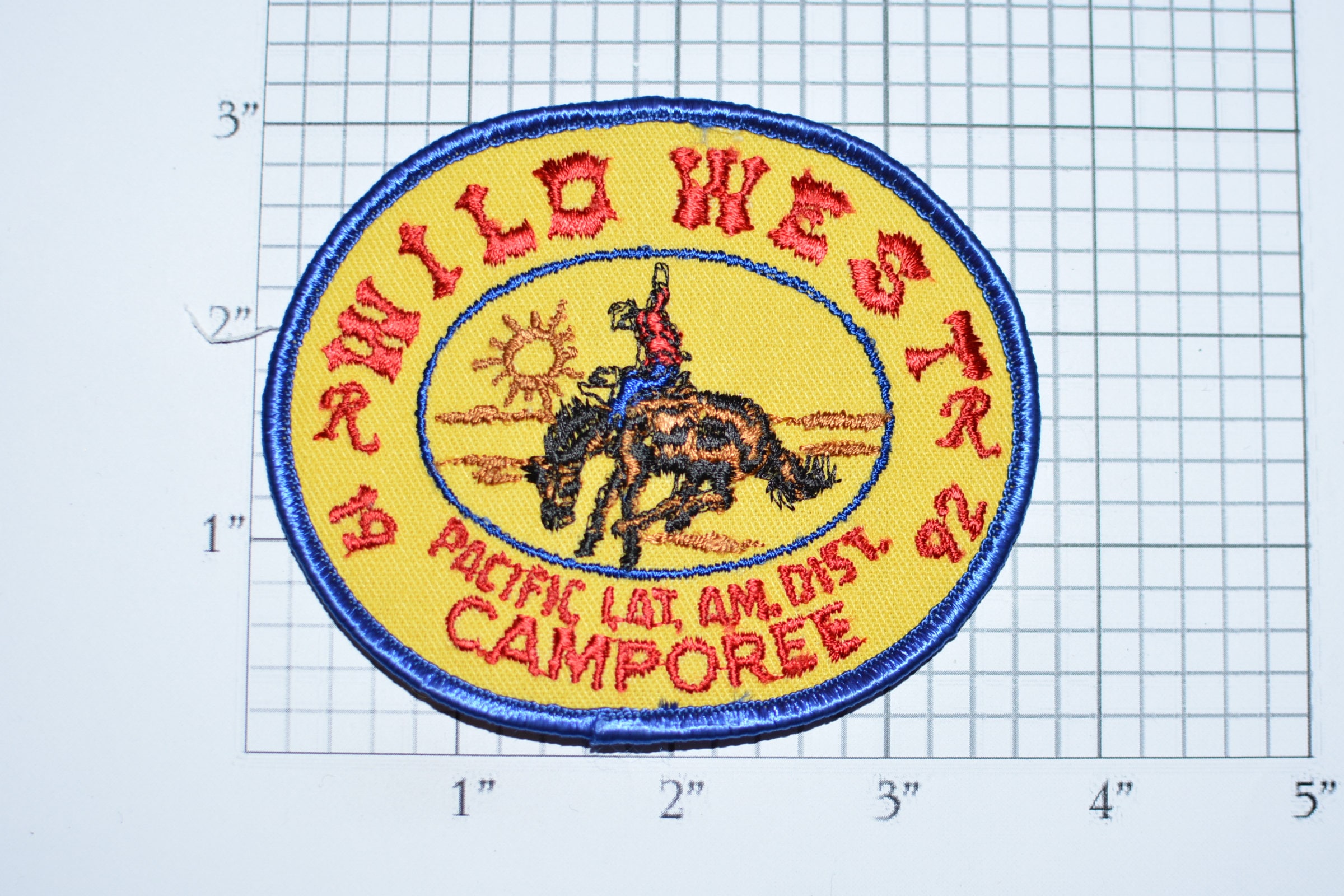Royal Rangers Wild West 1992 Pacific Latin America District Camporee Vintage Embroidered Clothing Patch Souvenir Collectible Emblem e31k