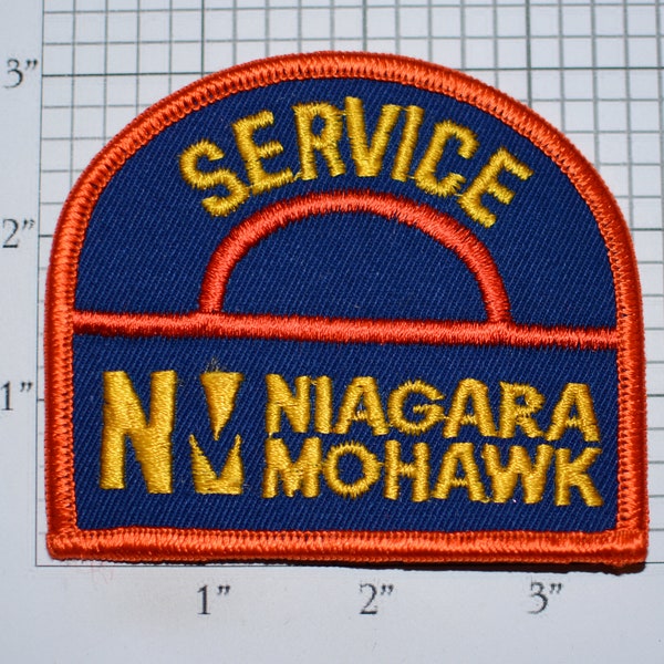 Service Niagara Mohawk New York Power Company NY Sew-On Vintage Embroidered Clothing Patch for Uniform Shirt Jacket Hat Costume Collectible