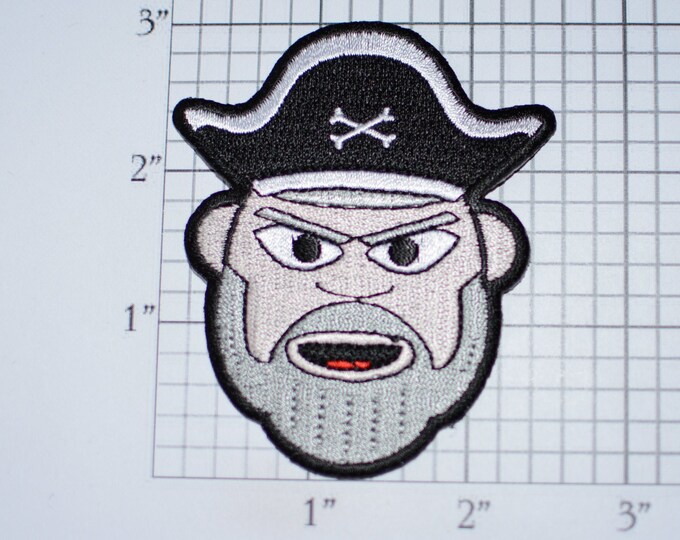 Pirate Skull Crossbones Embroidered Iron-on (Or Sew-on) Clothing Patch for Biker Jacket Vest MC Motorcycle Rider Outlaw One Percent Mean Guy