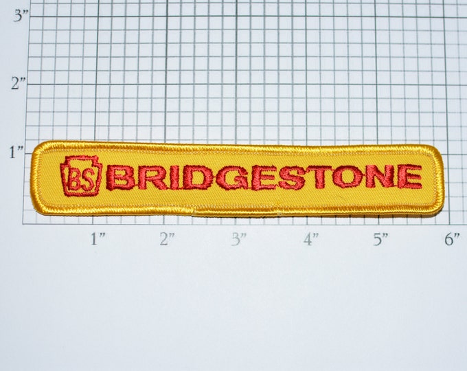 Bridgestone Motorcycles Iron-On Authentic Vintage Embroidered Clothing Patch Biker Jacket Vest Racing Tires Tyre Mechanic Workshirt Logo s16