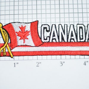 Canada Iron-On Vintage Embroidered Travel Patch Emblem Badge Tourist Trip Souvenir Gift Idea Collectible Vacation Holiday Keepsake e25c