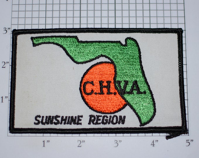 CHVA (Contemporary Historical Vehicle Association) Sunshine Region Iron-On Vintage Embroidered Clothing Patch Car Automotive Collectors Item