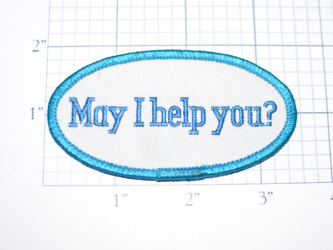 Help Patch May I Help You? Vintage Iron-on Patch - Customer Service Representative ...