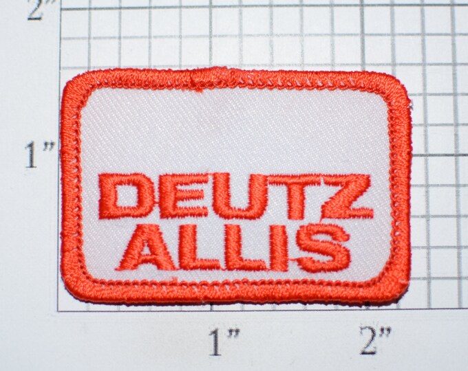 Deutz Allis Small Vintage Embroidered Iron-on Clothing Patch for Employee Uniform Work Shirt Jacket Logo Agriculture Tractor Manufacturer