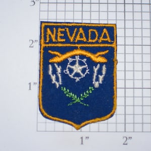 Nevada State Flag NV Iron-On Vintage Embroidered Travel Patch Emblem Insignia Badge Trip Souvenir Gift Idea Collectible Keepsake Logo