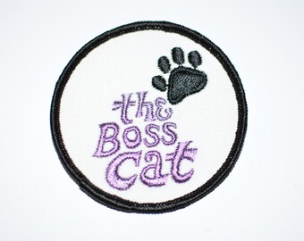 The Boss Cat- Arctic Cat -  Snowmobile - 3" Circular Sew-On Authentic Vintage Licensed Embroidered Patch for Jacket Shirt Coat Parka  e12