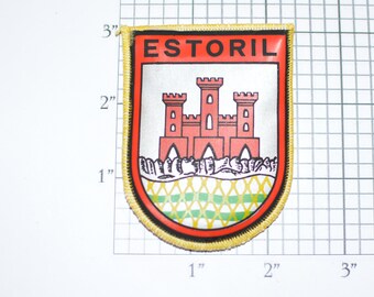 Estoril Portugal Beautiful Rare Sew-On Vintage Patch Trip Travel Souvenir Gift Traveler Scrapbook Shadowbox Keepsake Crest Emblem Memento