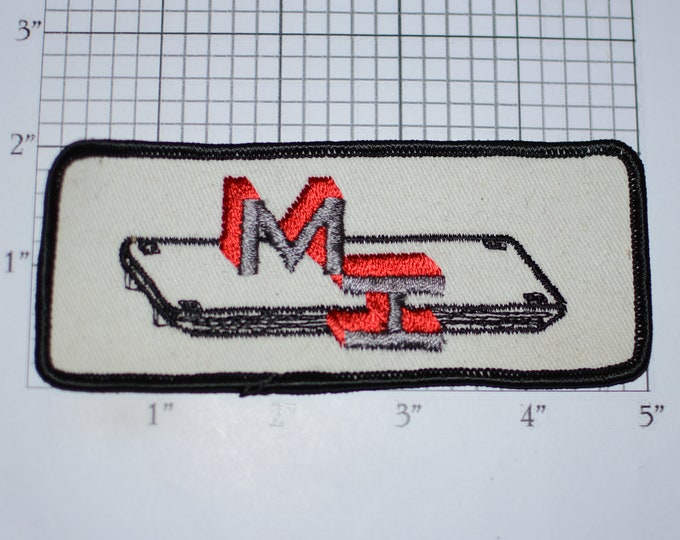 MI Embroidered Sew-on Clothing Patch (Slightly Dingy) for Uniform Jacket Employee Name Work Shirt Logo Employee Contractor Construction