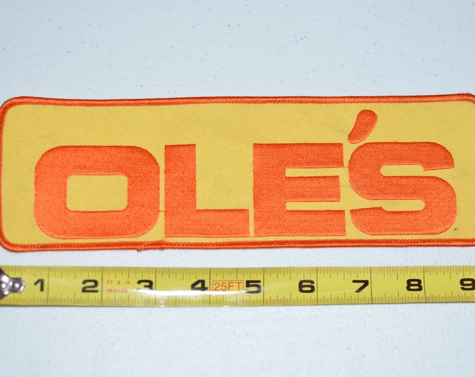 OLE'S Home Center DEFUNCT Southern California Business Rare LARGE Vintage Iron-On Patch Uniform Jacket Work Shirt Souvenir Collectible e5