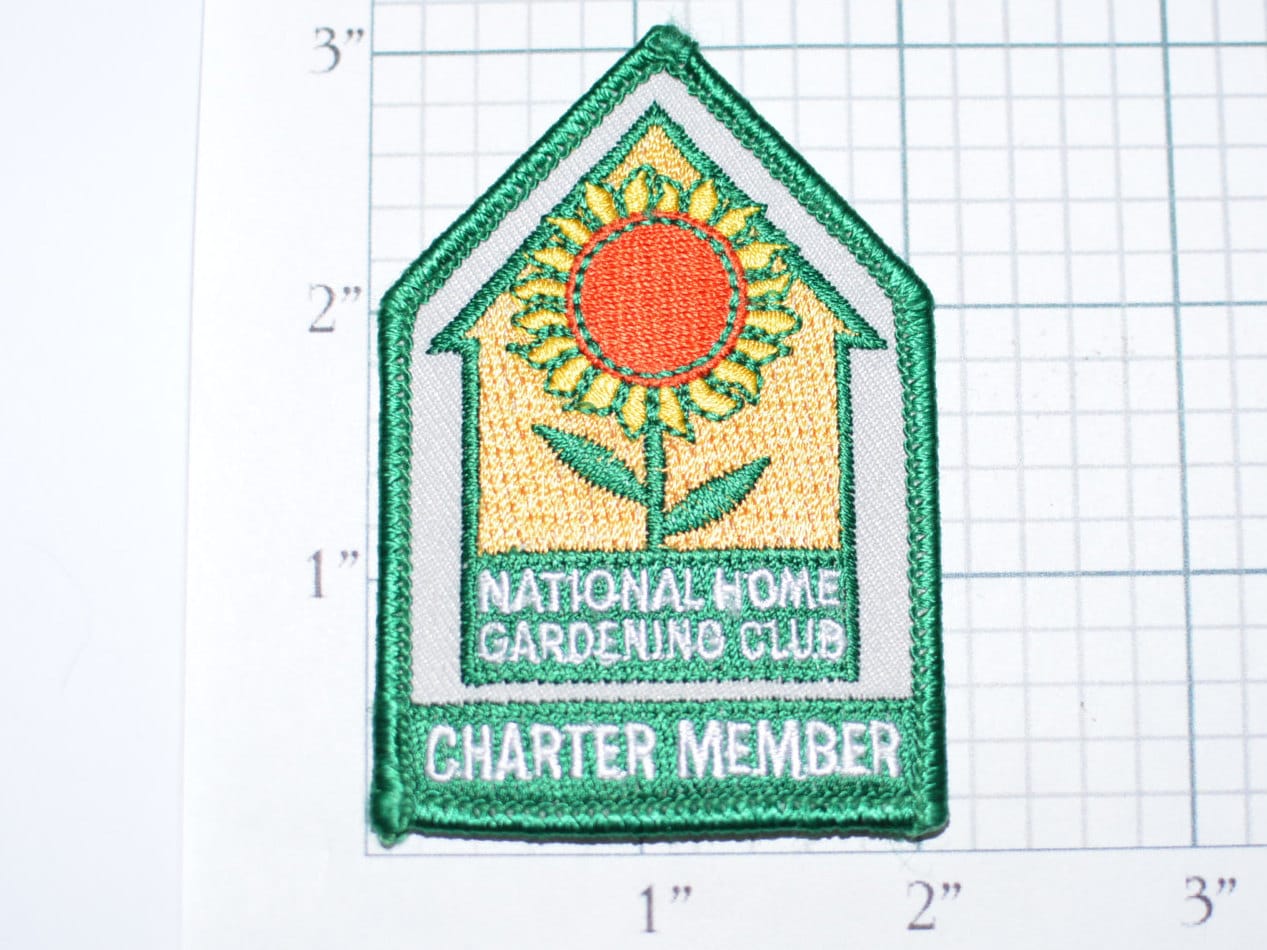 National Home Gardening Club Charter Member Iron On Vintage