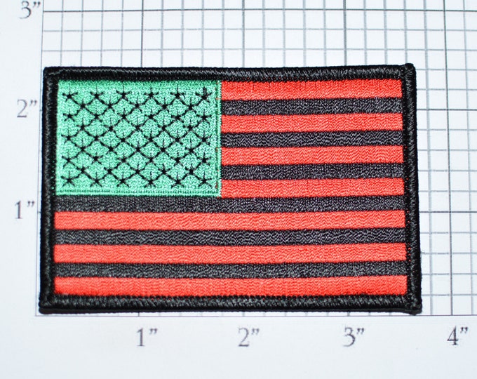 African American Iron-on Embroidered Clothing Patch Flag Black Liberation UNIA Ethnic Pride for Shirt Jeans Jacket Vest Backpack Gift Idea