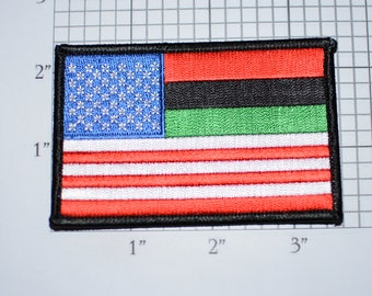 African American Iron-on Embroidered Clothing Patch Flag Heritage Ethnic Pride for Shirt Jeans Jacket Vest Backpack Gift Idea Clothes Accent