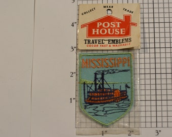 Mississippi Sew-On Vintage Patch (in Original Packaging) Travel Trip Souvenir Gift Idea Scrapbook Memorabilia Memory Box Backpack Post House