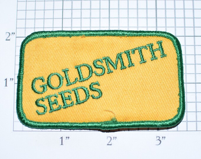 Goldsmith Seeds Embroidered Iron-on Clothing Patch Souvenir Collectible Memorabilia Logo Uniform Workshirt Emblem Plants Agriculture e33g
