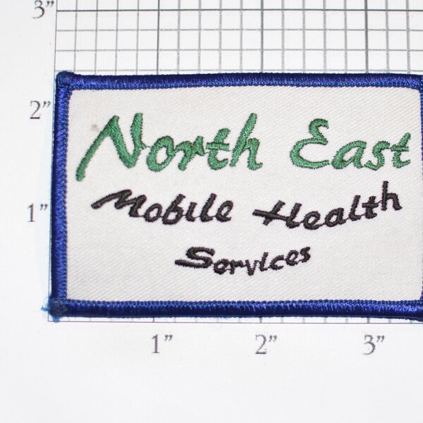 North East Mobile Health Services Iron-On Vintage Embroidered Clothing Patch for Uniform Shirt Scrubs Jacket Shirt Emblem Nursing RN Medical
