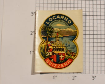 Svizzera (Switzerland) Locarno Madonna Del Sasso Vintage Sticker Decal Trip Travel Souvenir Traveler Scrapbook Keepsake Memento Tourist Gift