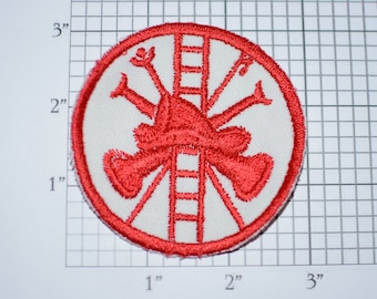 Generic Fireman Logo Emblem Sew-on Vintage Embroidered Clothing Patch for Uniform Shirt Jacket Vest Cosplay Costume Gift Idea Memorybox Fire
