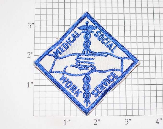 Medical Social Work Service Iron-On Embroidered Clothing Patch for Employee Worker Counselor Uniform Shoulder Shirt Vest Jacket Emblem Logo