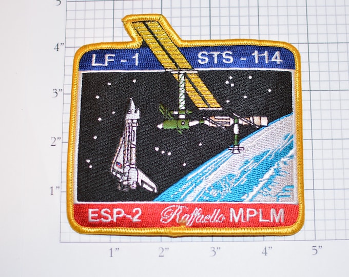 Lf-1 STS-114 Space Shuttle Discovery Iron-on Mission Patch Return to Flight Collectible Memorabilia NASA Iss Logistics Esp-2 Raffaello MPLM