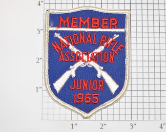 National Rifle Association (NRA) Member Junior 1965 Rare Sew-On Vintage Embroidered Clothing Patch Shooter Collectible *Only 1 Available*