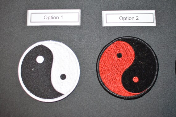 Yin & Yang Vintage Iron-on Embroidered Clothing Patch, Yin