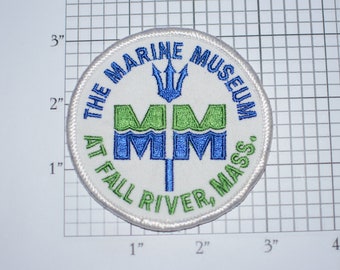 The Marine Museum at Fall River Mass Massachusetts Vintage RARE Embroidered Patch Military Collectible Memorabilia Vet Veteran Gift Idea