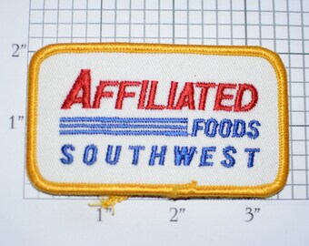 Affiliated Foods Southwest Iron-on Vintage Embroidered Clothing Patch Employee Uniform Work Shirt Jacket Vest Hat Keepsake Collectible Logo