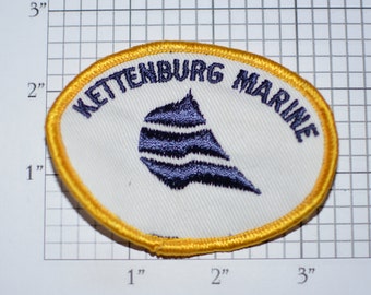 Kettenburg Marine RARE Sew-On Vintage Embroidered Clothing Patch San Diego California CA Boating Boat Sailing Collectible Memorabilia