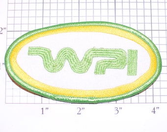 WPI Green Iron-on Embroidered Clothing Patch Uniform Shirt Logo Emblem Contractor Employee Worker Crest