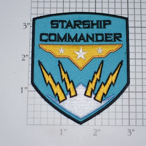 Starship Commander Embroidered Iron-on Clothing Patch Collectible Emblem Logo Souvenir Astronaut Aerospace Costume Cosplay Kids Gift Idea