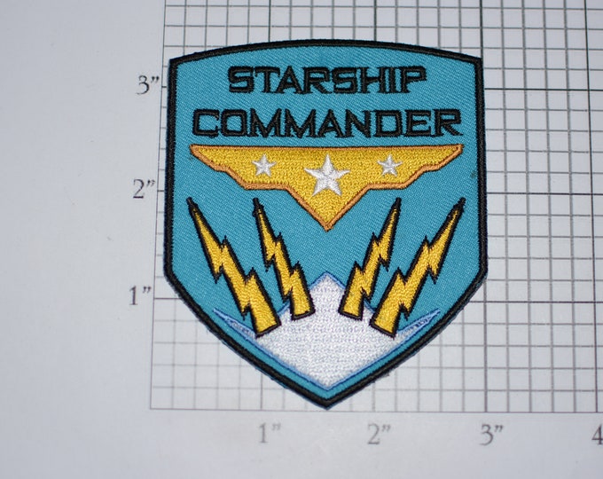 Starship Commander Embroidered Iron-on Clothing Patch Collectible Emblem Logo Souvenir Astronaut Aerospace Costume Cosplay Kids Gift Idea