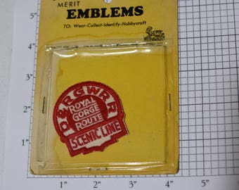 Royal Gorge Route D & RGWRR Scenic Line Vintage Embroidered Railroad Clothing Patch Emblem Insignia (with original packaging) Collectible f1