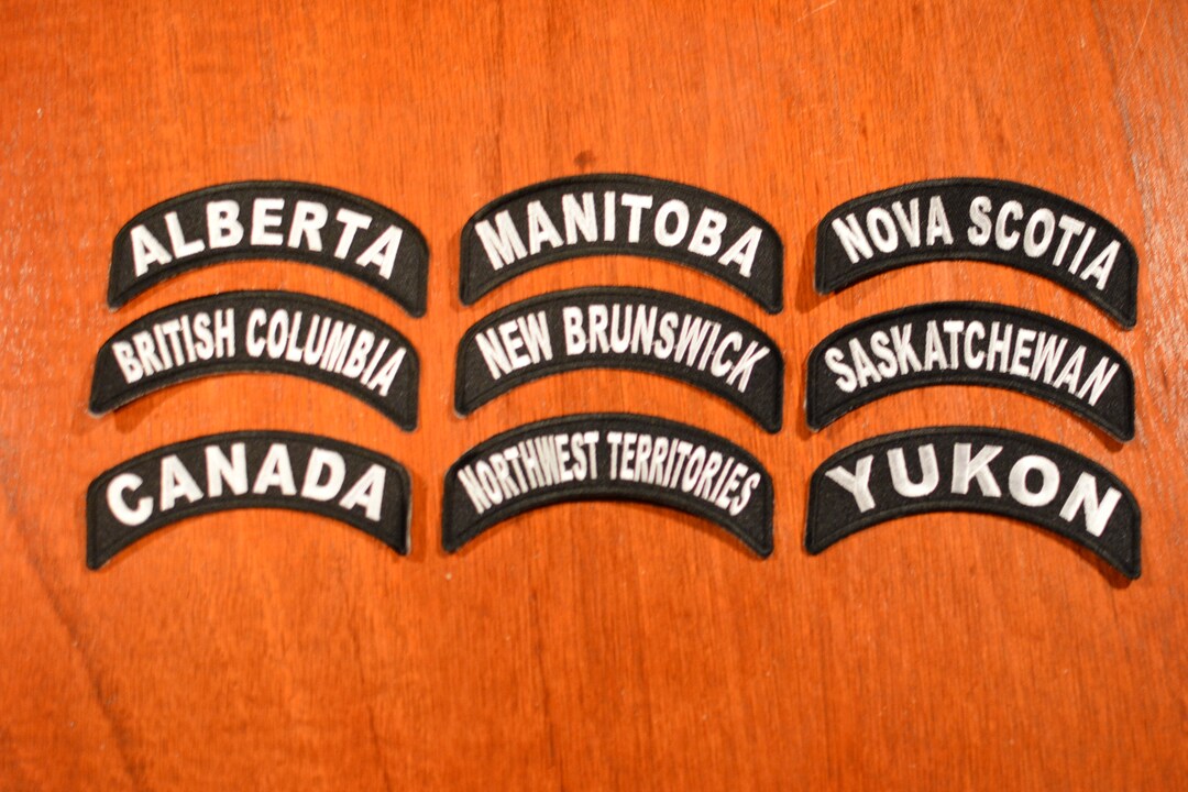 Canada Rocker Patch Canada Location Tab Rocker Iron-on (or Sew On) Embroidered Patches ...