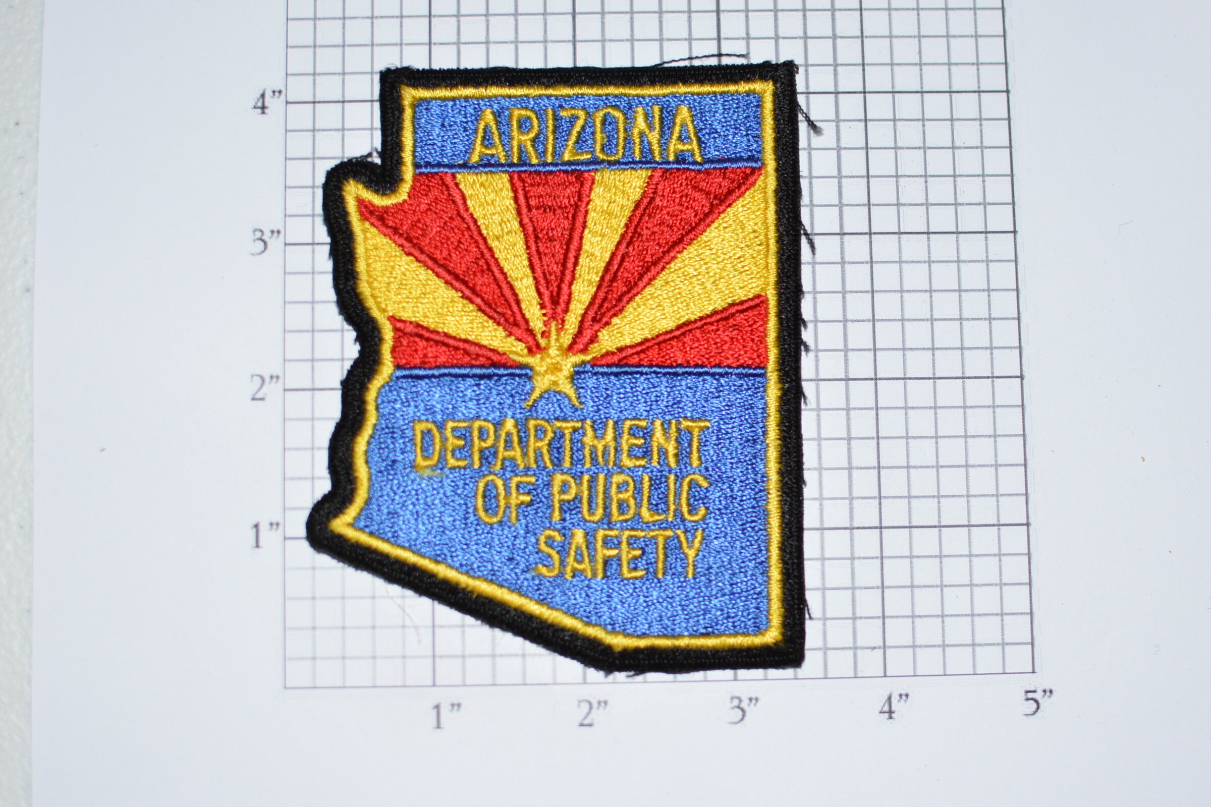 SHOULDER PATCH ARIZONA DEPARTMENT OF PUBLIC SAFETY IRON OR SEW-ON PATCH