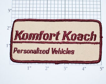 Komfort Koach Personalized Vehicles Vintage Sew-on Embroidered Clothing Patch for Uniform Shirt Jacket Vest Emblem Logo Insignia Coach