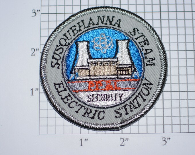 Susquehanna Steam Electric Station PP&L Sew-On Vintage Uniform Shoulder Patch Collectible Nuclear Power Generation Pennsylvania