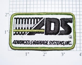 Advanced Drainage Systems Inc Embroidered Sew-on Clothing Patch Emblem for Uniform Workshirt Jacket Employee Name Woven Work Shirt Logo e33q