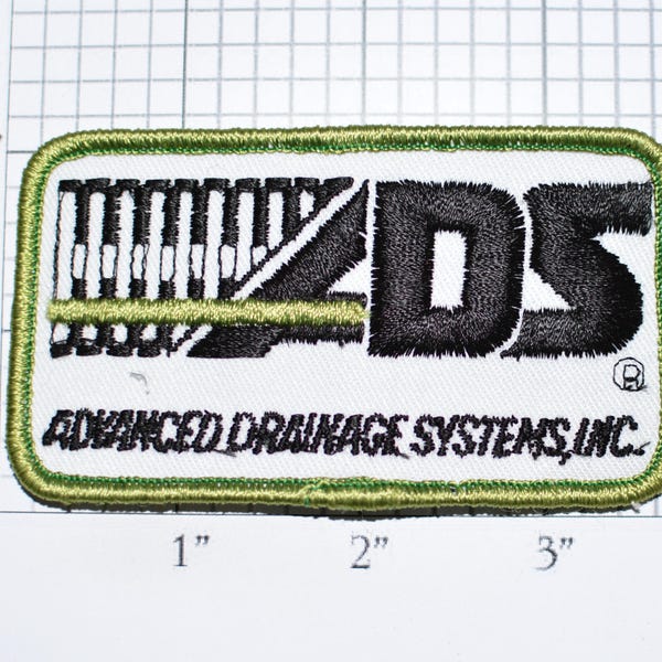 Advanced Drainage Systems Inc Embroidered Sew-on Clothing Patch Emblem for Uniform Workshirt Jacket Employee Name Woven Work Shirt Logo e33q