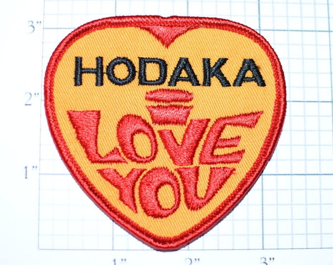 HODAKA, I Love You Sew-on Embroidered Clothing Patch Licensed Vintage LeMans Emblem Japanese Motorcycle Rider Biker Jacket Vest Collectible