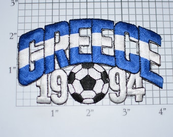 Greece 1994 National Football Club (Soccer) World Cup FINALS Appearance Vintage Iron-on Embroidered Clothing Patch Sports Souvenir Keepsake
