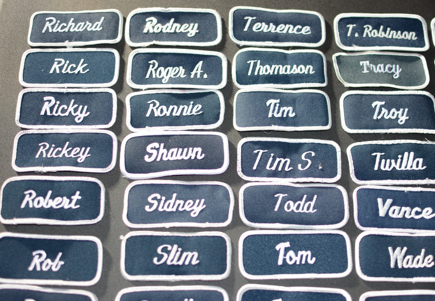 Retro Embroidered Name Patch, Personalised Patches